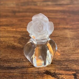 VINTAGE SWAROVSKI EBELING & REUSS CRYSTAL ROSE BLOSSOM FLOWER IN VASE